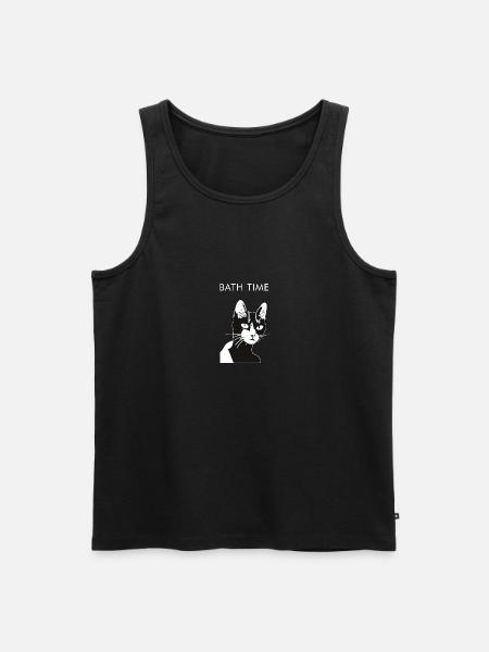 Bath Time Cute Animals Cartoon - Men's Premium Organic Tank Top - black