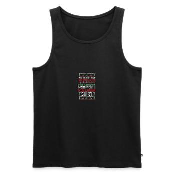 Santa Claus Christmas Ugly Christmas - Men's Premium Organic Tank Top - black - Front - AI Model Male 178 light (178cm)