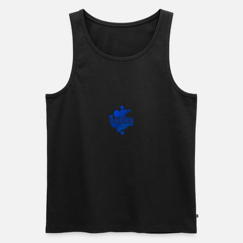 Andre - Männer Premium Bio Tank Top - Schwarz
