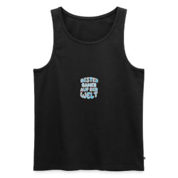 Berufung Gamer - Männer Premium Bio Tank Top - Schwarz - Vorne - AI Model Male 178 light (178cm)