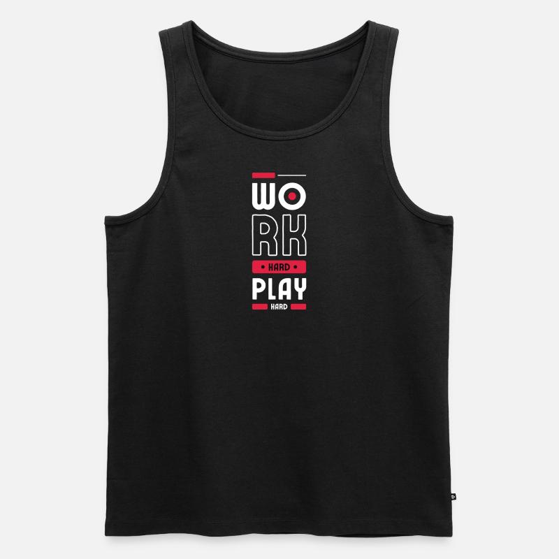 Arbeite hart - Männer Premium Bio Tank Top - Schwarz