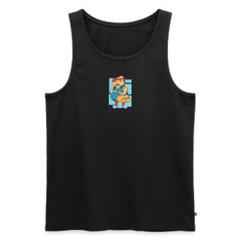 Crushing it burger fitness Crushing it burger fitn - Männer Premium Bio Tank Top - Schwarz - Vorne - AI Model Male 178 light (178cm)