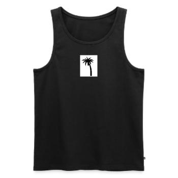 Palme - Männer Premium Bio Tank Top - Schwarz - Vorne - Michal (187cm)