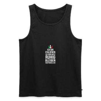 Italien Italiener Vaffanculo - Männer Premium Bio Tank Top - Schwarz - Vorne - Michal (187cm)