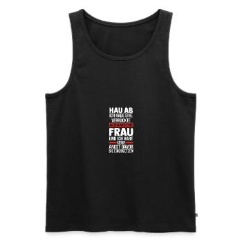 Albanians Albanian Albania - Men's Premium Organic Tank Top - black - Front - Michal (187cm)