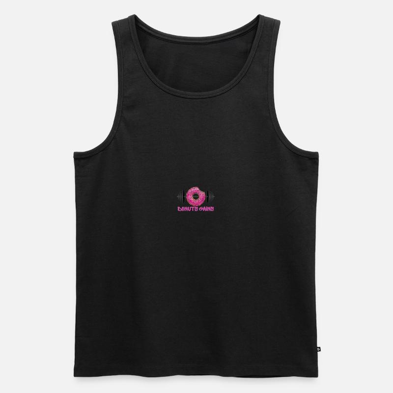 Donuts Gewinn - Männer Premium Bio Tank Top - Schwarz