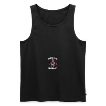 Accordion Polka Accordionist Concertina Squeeze - Männer Premium Bio Tank Top - Schwarz - Vorne - Michal (187cm)