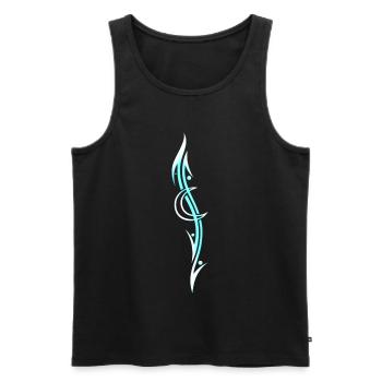 Moon Tribal Tattoo - Men's Premium Organic Tank Top - black - Front - AI Model Male 178 light (178cm)