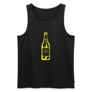 Bierflasche Bier - Männer Premium Bio Tank Top - Schwarz - Vorne - AI Model Male 178 light (178cm)