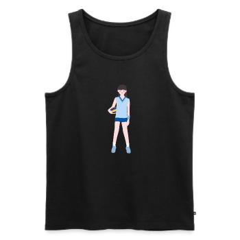 Female Volleyball Player3 - Men's Premium Organic Tank Top - black - Front - Michal (187cm)