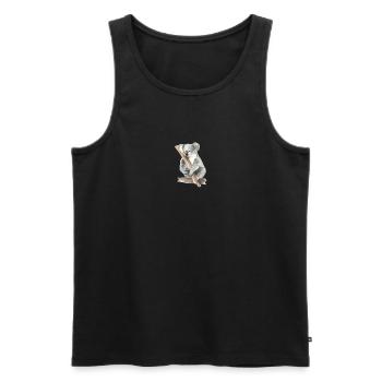 Koala - Männer Premium Bio Tank Top - Schwarz - Vorne - Michal (187cm)