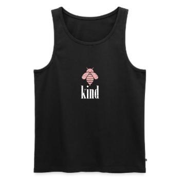 Abeille rose Enfant Abeille Être enfant - Débardeur bio Premium Homme - noir - Devant - Michal (187cm)