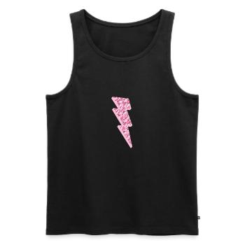 Pink Camo Lightning Bolt Cute Womens Camouflage - Men's Premium Organic Tank Top - black - Front - Michal (187cm)