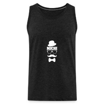 Cadeau pour Michi - Débardeur bio Premium Homme - charbon - Devant - Alexander (188cm)