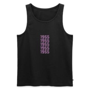 Celebrations 1955 - Men's Premium Organic Tank Top - black - Front - AI Model Male 178 light (178cm)
