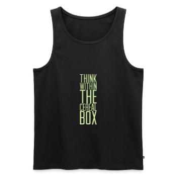 Cereal Box Geschenkidee Schriftzug lustig witzig - Männer Premium Bio Tank Top - Schwarz - Vorne - Michal (187cm)