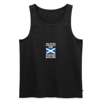 Scots Scottish Scotland - Men's Premium Organic Tank Top - black - Front - AI Model Male 178 light (178cm)