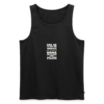 Kurds Mom Mother Kurdistan - Men's Premium Organic Tank Top - black - Front - Michal (187cm)