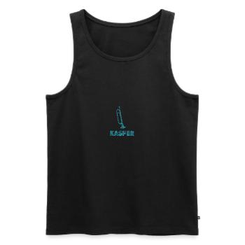 Kasper as brass band - Men's Premium Organic Tank Top - black - Front - Michal (187cm)