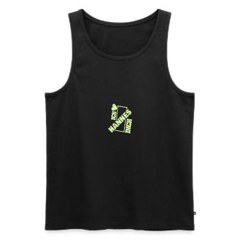 Couple Hannes - Männer Premium Bio Tank Top - Schwarz - Vorne - AI Model Male 178 light (178cm)