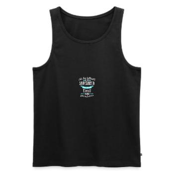 emil - Männer Premium Bio Tank Top - Schwarz - Vorne - Michal (187cm)