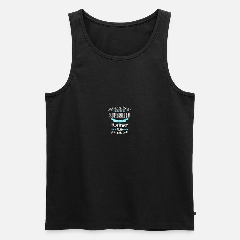rainer - Männer Premium Bio Tank Top - Schwarz