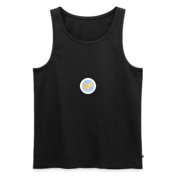 Blood donor - Blood donator - Men's Premium Organic Tank Top - black - Front - Michal (187cm)