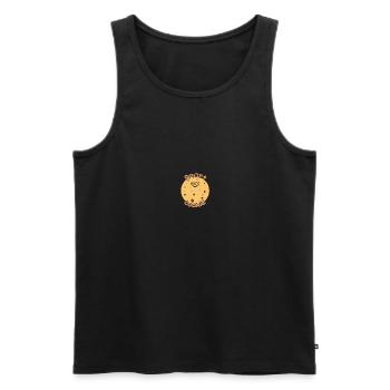 Biscuit intelligent Sweet Kawaii - Débardeur bio Premium Homme - noir - Devant - AI Model Male 178 light (178cm)