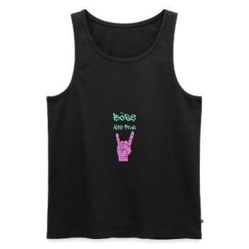böse alte frau Spruch Geschenk - Männer Premium Bio Tank Top - Schwarz - Vorne - Michal (187cm)