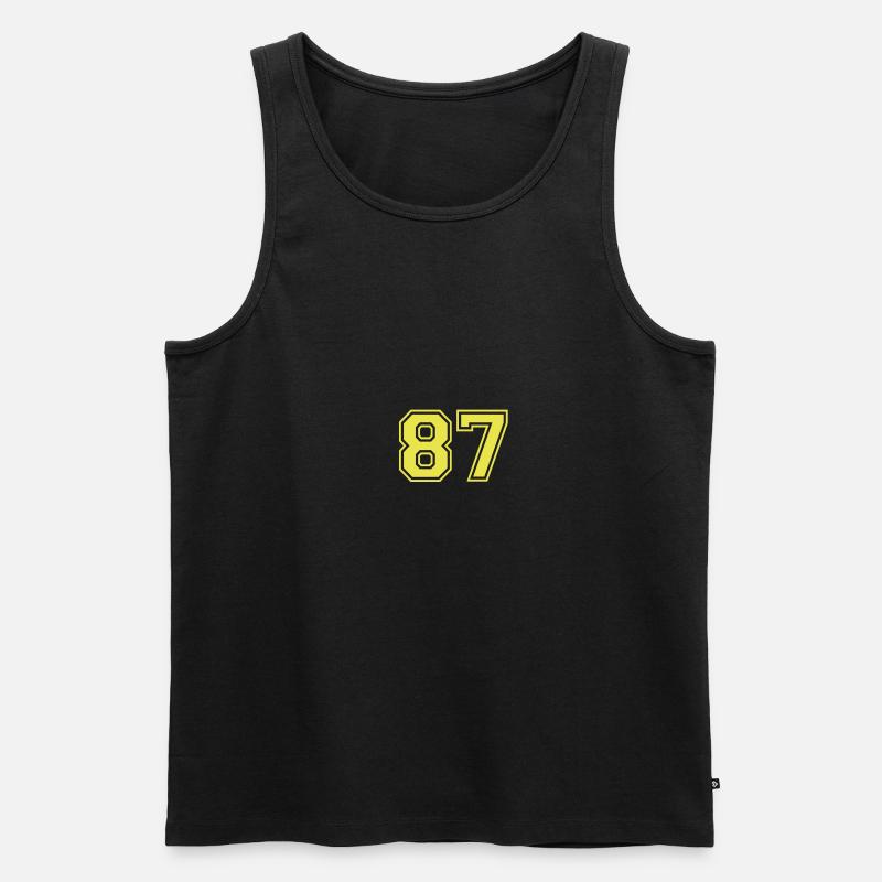 87 - Männer Premium Bio Tank Top - Schwarz