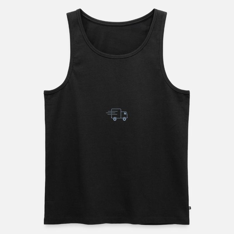 express-transporter / Schnelllaster (1c) - Männer Premium Bio Tank Top - Schwarz