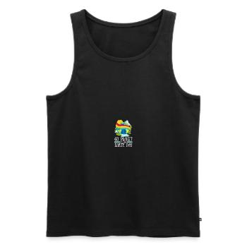 Go Planet It's Your Earth Day Rainbow - Männer Premium Bio Tank Top - Schwarz - Vorne - Michal (187cm)