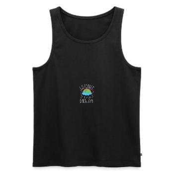 Go Planet It's Your Earth Day Rainbow - Männer Premium Bio Tank Top - Schwarz - Vorne - Michal (187cm)