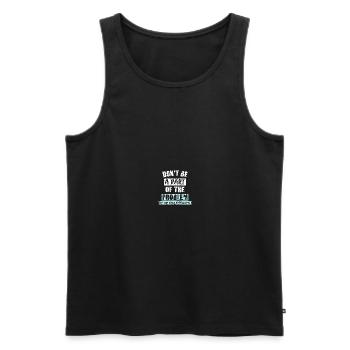 Don't BE A PART OF THE PROBLEM (Be the whole Probl - Männer Premium Bio Tank Top - Schwarz - Vorne - AI Model Male 178 light (178cm)
