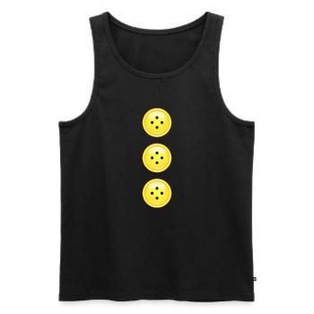 colored buttons yellow button button extravagant fashion - Men's Premium Organic Tank Top - black - Front - AI Model Male 178 light (178cm)