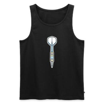 Blauer Speer-Schild Grafik - Männer Premium Bio Tank Top - Schwarz - Vorne - AI Model Male 178 light (178cm)