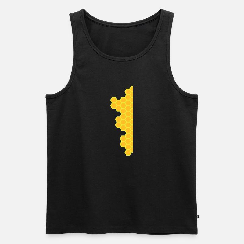 Honeycombs - Männer Premium Bio Tank Top - Schwarz