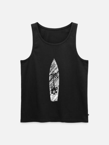 SURFBOARD SURFING SURFER - Men's Premium Organic Tank Top - black