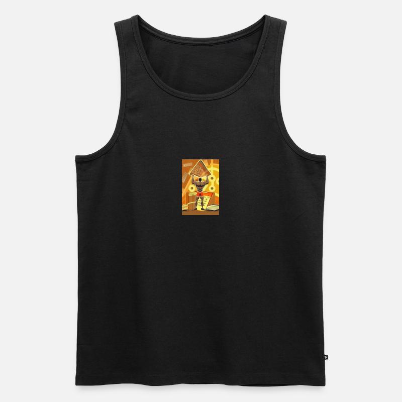 Bodybuilder pose - Männer Premium Bio Tank Top - Schwarz
