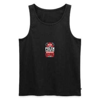 Pole Polnisch Polen - Männer Premium Bio Tank Top - Schwarz - Vorne - Michal (187cm)