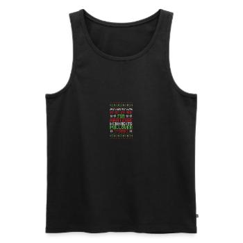 Père Noël Noël laid Noël - Débardeur bio Premium Homme - noir - Devant - AI Model Male 178 light (178cm)