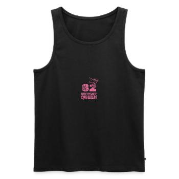 82 - Männer Premium Bio Tank Top - Schwarz - Vorne - AI Model Male 178 light (178cm)
