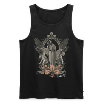 Anges mystiques et démons / petit10 - Débardeur bio Premium Homme - noir - Devant - AI Model Male 178 light (178cm)