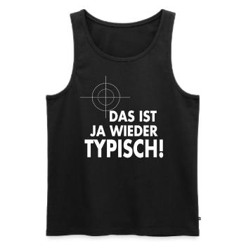 Tatort Spruch Münster - Männer Premium Bio Tank Top - Schwarz - Vorne - Michal (187cm)