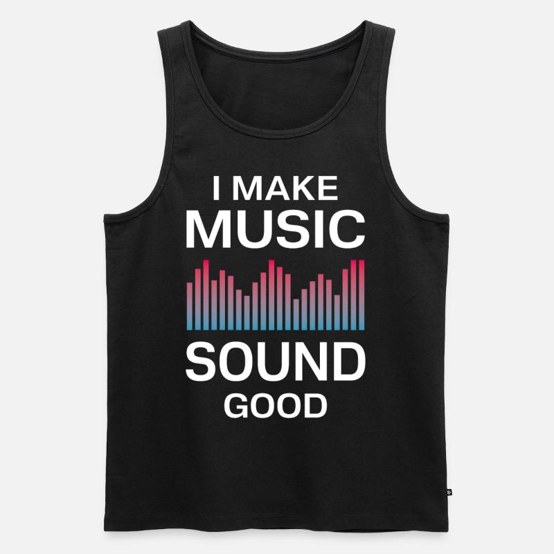Tontechniker Tontechnik Spruch - Männer Premium Bio Tank Top - Schwarz
