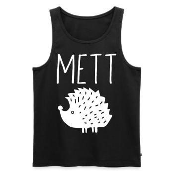 Mettigel Mett Igel Hackfleisch Fleischesser Hackk - Männer Premium Bio Tank Top - Schwarz - Vorne - Michal (187cm)