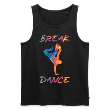 Breakdance breaker bboy hip hop - Männer Premium Bio Tank Top - Schwarz - Vorne - Michal (187cm)