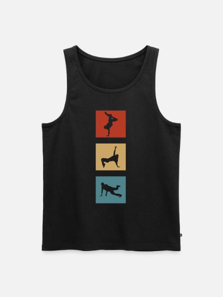 Breakdance retro bboy breaker - Men's Premium Organic Tank Top - black