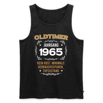 Geburtstag, Original Old Timer, Baujahr 1965 - Männer Premium Bio Tank Top - Schwarz - Vorne - AI Model Male 178 light (178cm)
