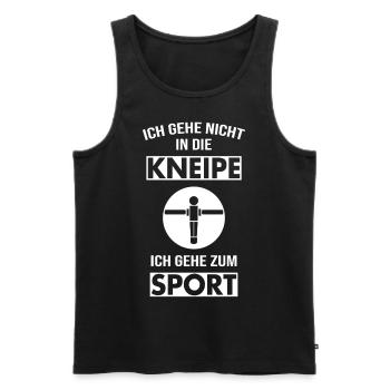 Tischkicker Fußball Kneipe Spruch - Männer Premium Bio Tank Top - Schwarz - Vorne - AI Model Male 178 light (178cm)